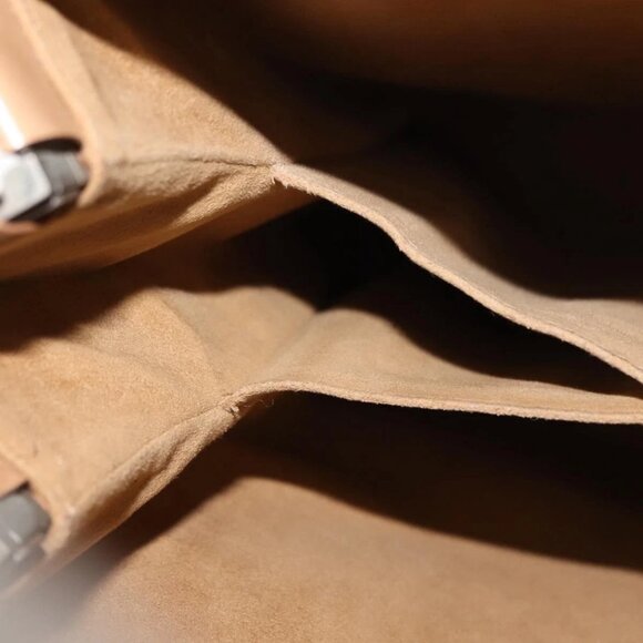 CARTIER Trinity Hand Bag Leather Beige Gold Auth bs30237 - Picture 11 of 16